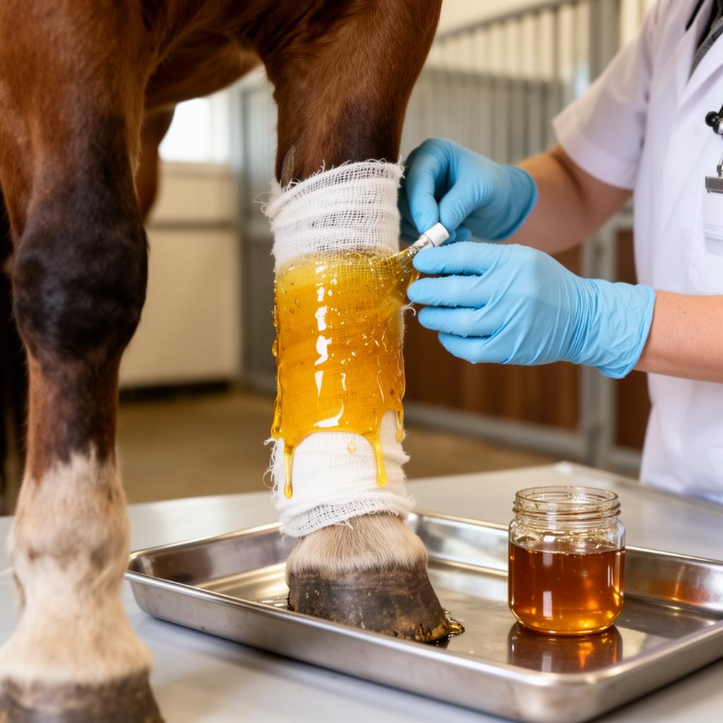 Veterinary applications of medical grade honey